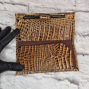 Brahmin Toasted Almond Melbourne Checkbook Cover with Working Pen